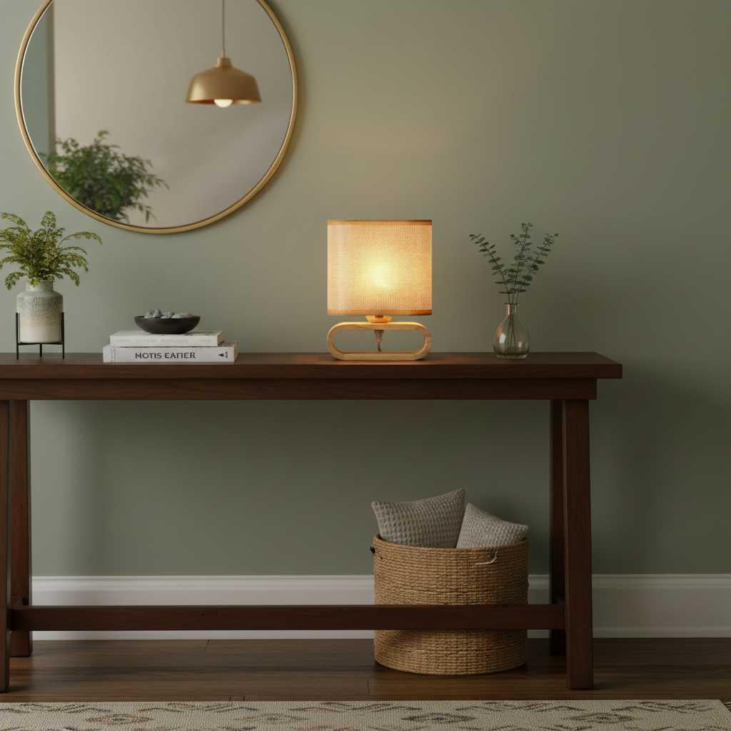 Bambino | Bamboo Table Lamp for Bedroom and Desk Use