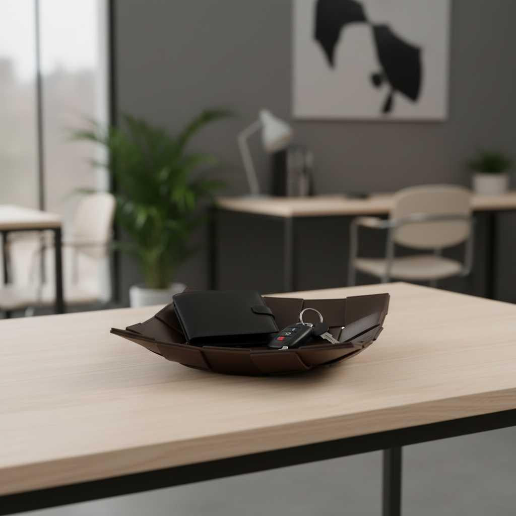 Elegant PU Leather Storage Tray | Key and Miscellaneous Organizer