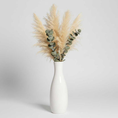 Modern White Ceramic Floor Vase | Stylish Home Decor