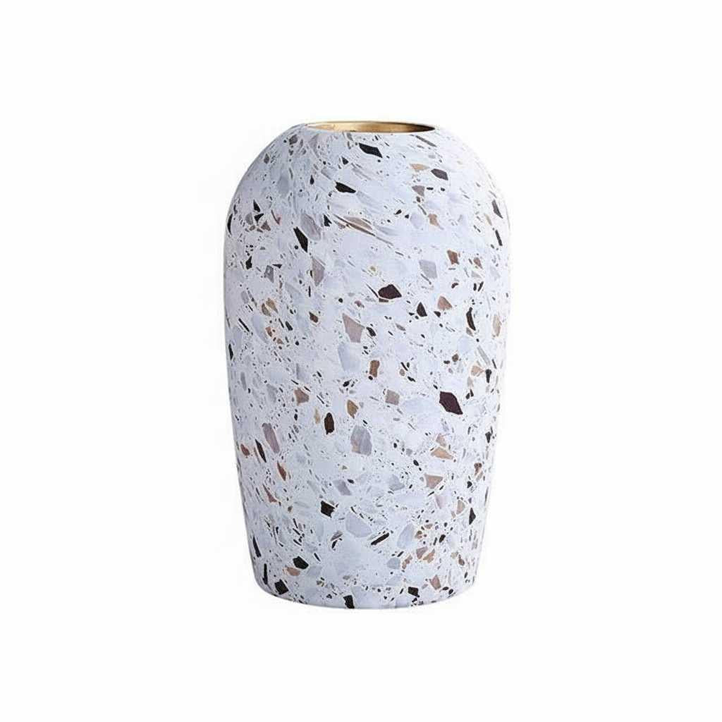 Terrazzo Ceramic Vase | Modern Flower Vase for Home Decor
