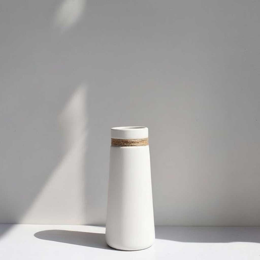 White Ceramic Vase | Modern Japanese Artist Style