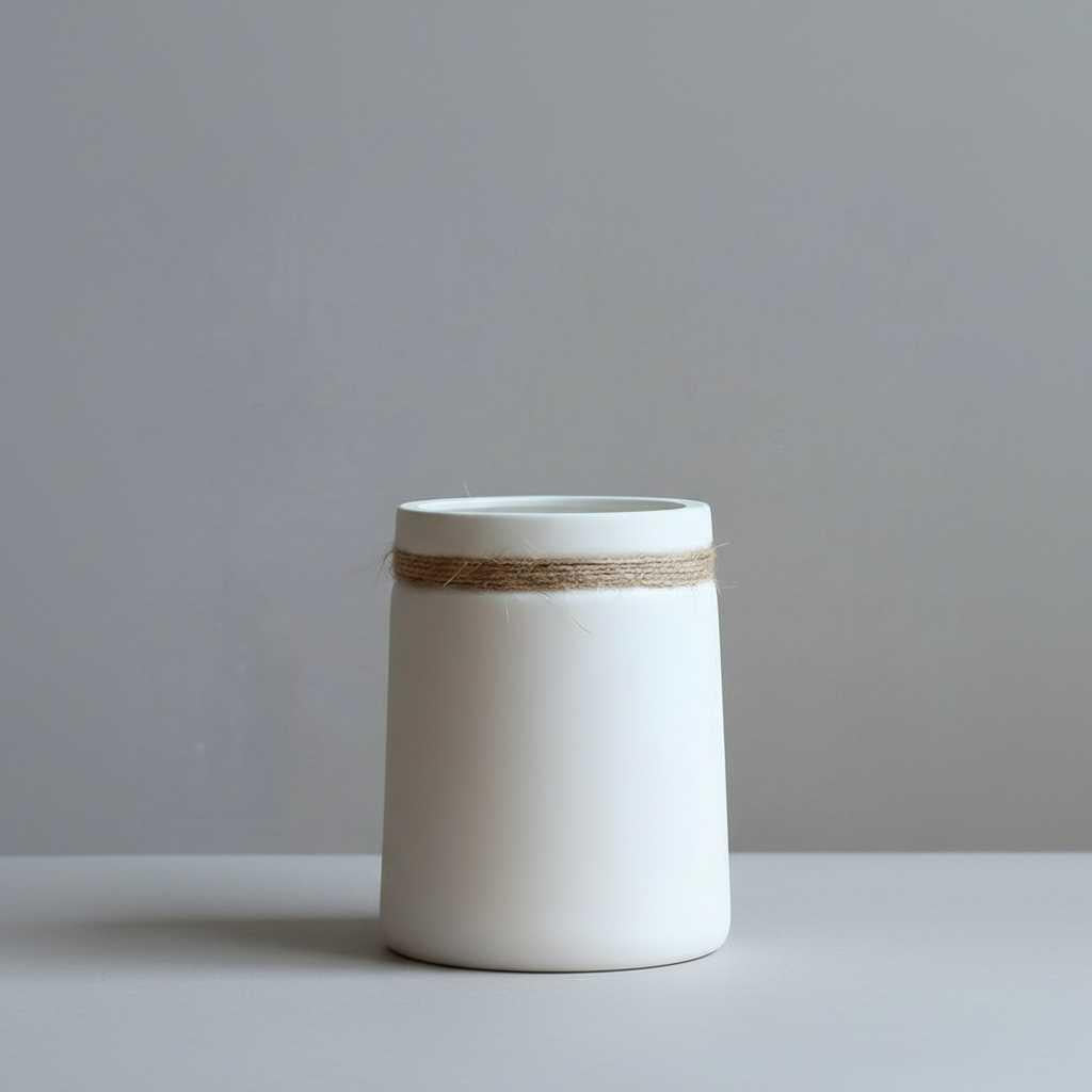 White Ceramic Vase | Modern Japanese Artist Style
