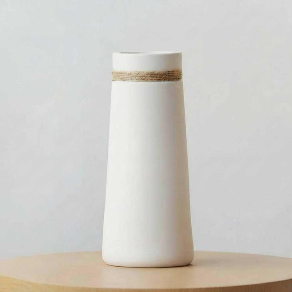 White Ceramic Vase | Modern Japanese Artist Style